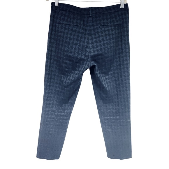 Jigsaw Houndstooth Plaid Straight Leg Pants Black & Navy Blue Us 8 — image 2 of 7